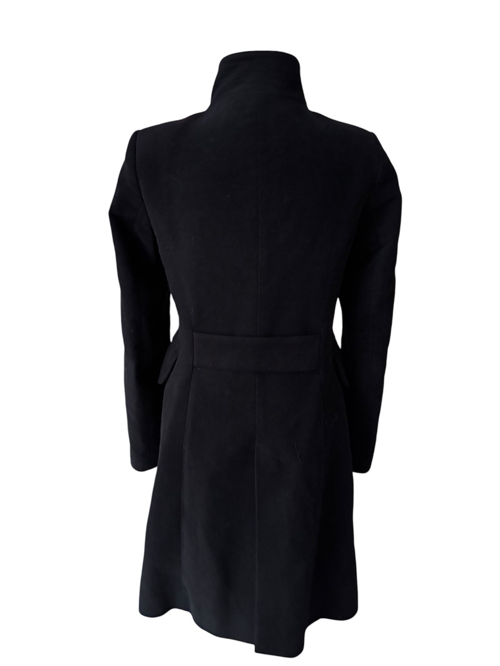 Zara Basic Black Military- Style Coat - Picture 4 of 4